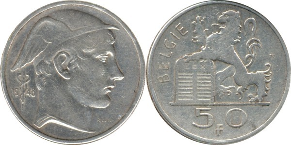50 francs (Leopoldo III - België)