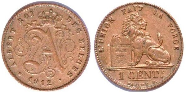 1 centime (Albert Ier des Belges)