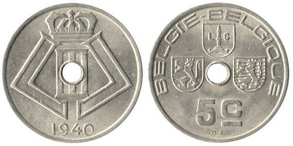 5 centimes (Léopold III - Belgique)