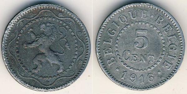 5 centimes (Albert Ier - Belgique-België)