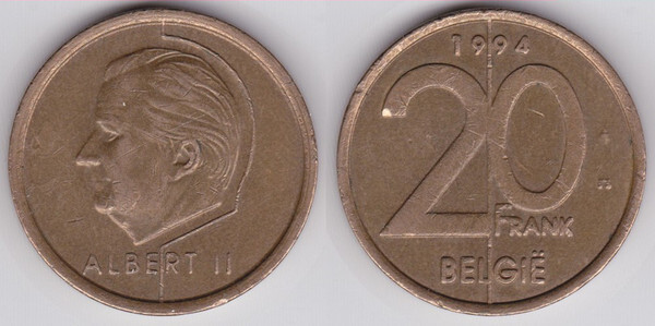 20 francs (Albert II - Belgique)