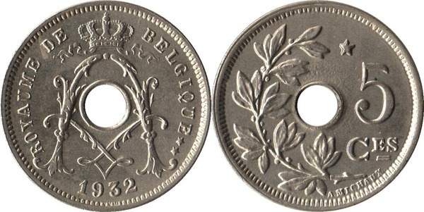 5 centimes (Albert Ier - Belgique)