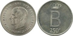 250 francs (Bodas de Plata de Balduino I des belges)