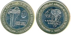 6,000 CFA francs (4 Afrique - Président Kerekou)