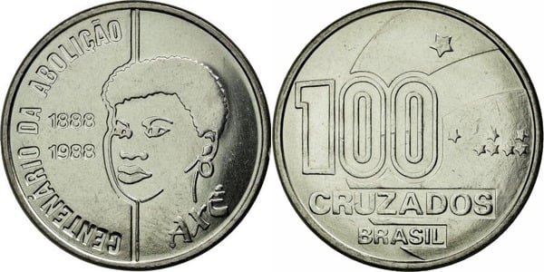 100 cruzados (Centenaire de l'abolition de l'esclavage - Femmes)