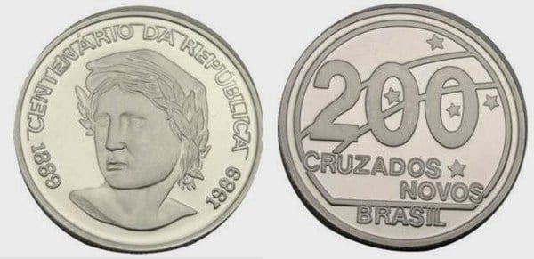 200 cruzados nuevos (Centenaire de la République)