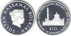 10 dollars (10e anniversaire du Conseil monétaire de Brunei)