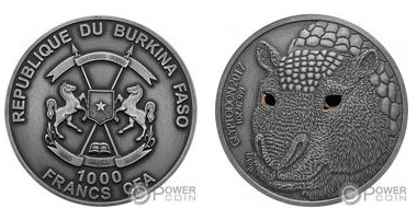 1000 francs CFA (Glyptodon)