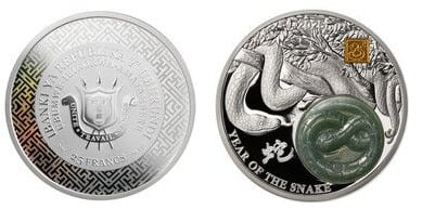 25 francs (année lunaire du serpent)