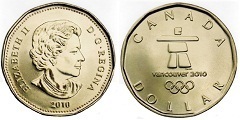 1 dollar (Lucky Loonie - Jeux olympiques de Vancouver 2010)