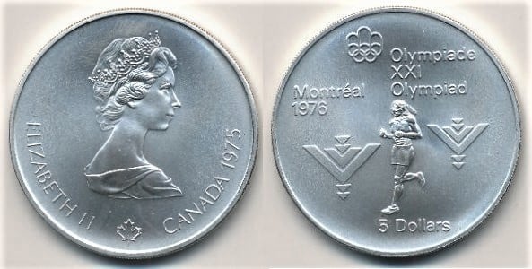 5 dollars (XXIe Jeux Olympiques Montréal 1976 - Marathon)