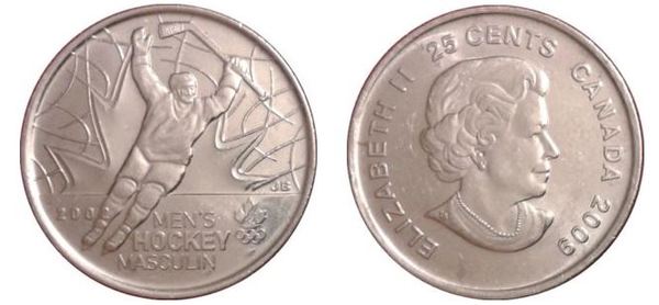 25 cents - Médaille d'or de hockey sur glace masculin - Salt Lake City 2002