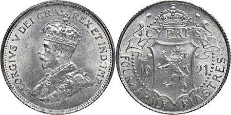 4 y 1/2 piastres (George V)