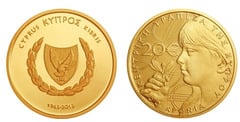20 euro (50 aniversario del Banco Central de Chipre)