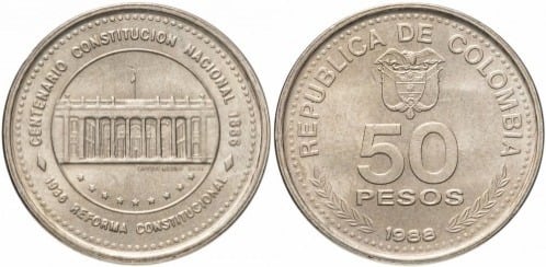 50 pesos (100e anniversaire de la Constitution nationale)