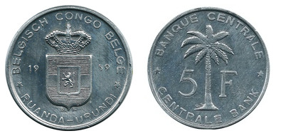 5 francs (Rwanda-Urundi-Belgique Congo)