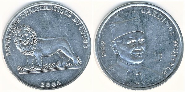 1 franc (25e anniversaire de la visite du pape Jean-Paul II)