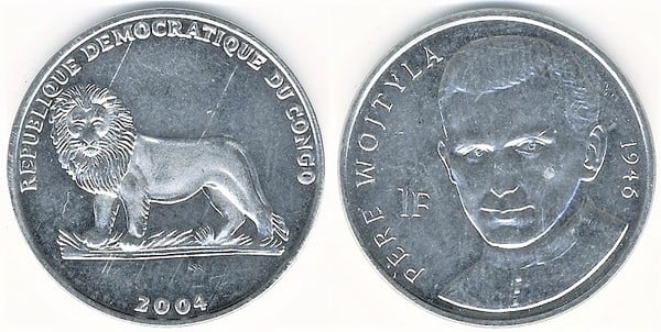 1 franc (25e anniversaire de la visite du pape Jean-Paul II)