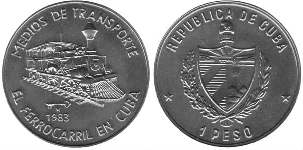 1 peso (Le chemin de fer à Cuba)