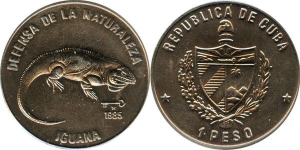 1 peso (Défendre la nature - Iguane)