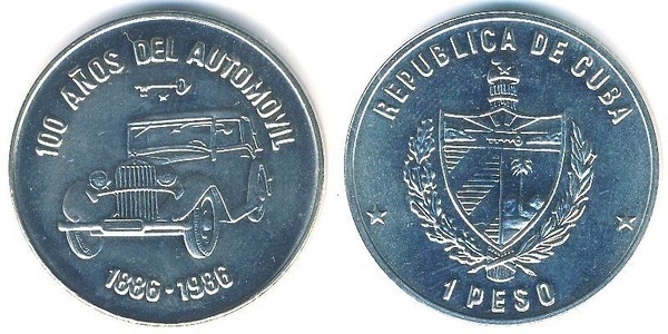 1 peso (100e anniversaire de l'automobile)