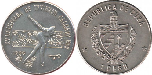 1 peso (XVe Olympiade d'hiver - Calgary)