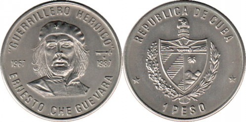 1 peso (20e anniversaire de la disparition d'Ernesto Che Guevara)