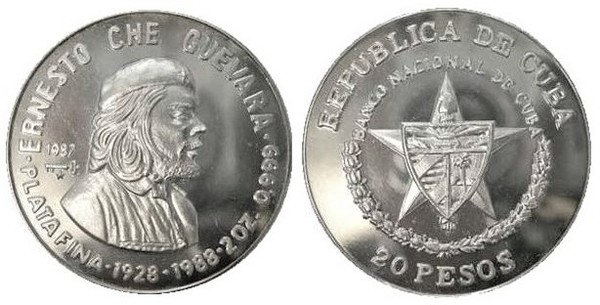 20 pesos (60e anniversaire de la naissance d'Ernesto Che Guevara)