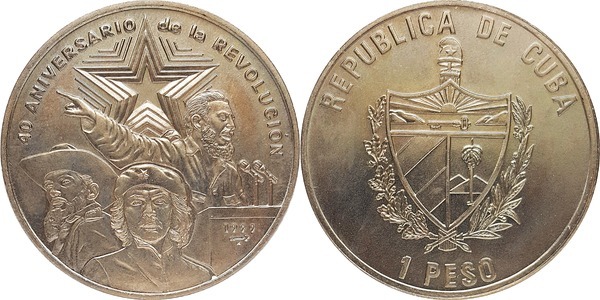 1 peso (40e anniversaire de la révolution)