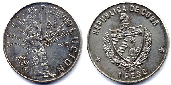 1 peso (30e anniversaire de la révolution)