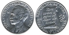 50 centavos (Centenaire de José Martí)