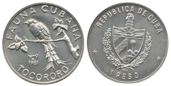 1 peso (Faune cubaine-Tocororo)