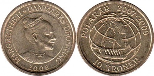 10 kroner (Année polaire internationale - Sirius)