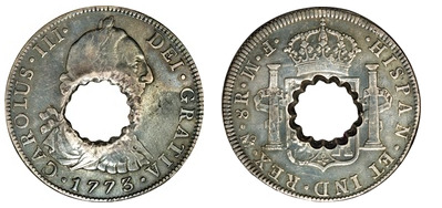 11 bits (Trou central crénelé au Mexique 8 Reales)