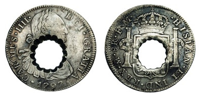 11 bits (Trou central crénelé au Mexique 8 Reales)