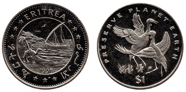 1 dollar (Grues caronculées)