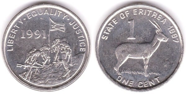 1 cent (Gazelle à front roux)