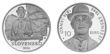 10 euros (150e anniversaire de la naissance de Janko Jesenský)