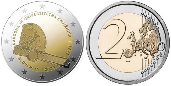 2 euros (250e anniversaire de la bibliothèque nationale et universitaire slovène)