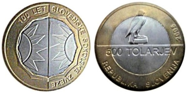 500 tolarjev (Les 100 ans de l'association Falcon)