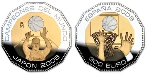 300 euro (Campeones del Mundo de Baloncesto-Japón 2006)