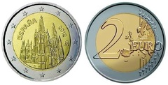 2 euro (Site du patrimoine mondial de l'UNESCO - Cathédrale de Burgos)