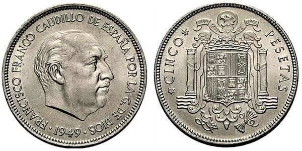 5 pesetas (Francisco Franco)