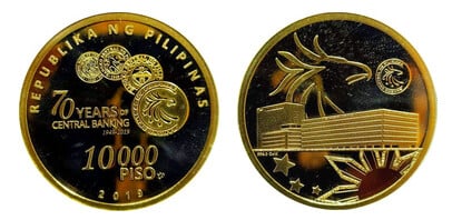 10000 piso (70 ans de banque centrale aux Philippines)