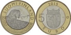5 euro (Fauna en Satakunta - Castor)