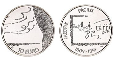 10 euros (200e anniversaire de la naissance de Frederik Pacius)