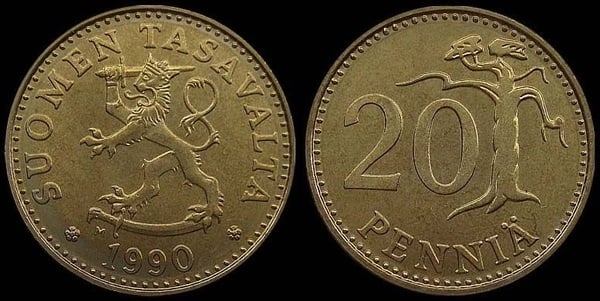 20 penniä