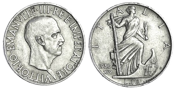 10 lires (Vittorio Emanuele III)