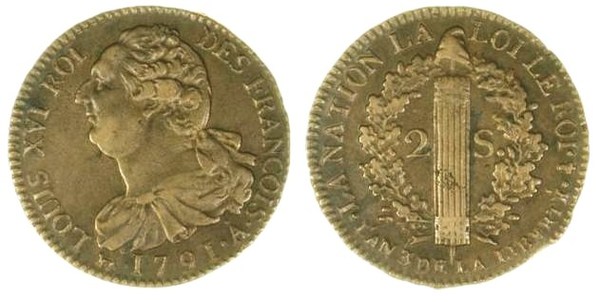 2 sols (Louis XVI)