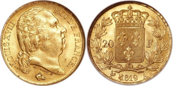 20 francs (Louis XVIII)